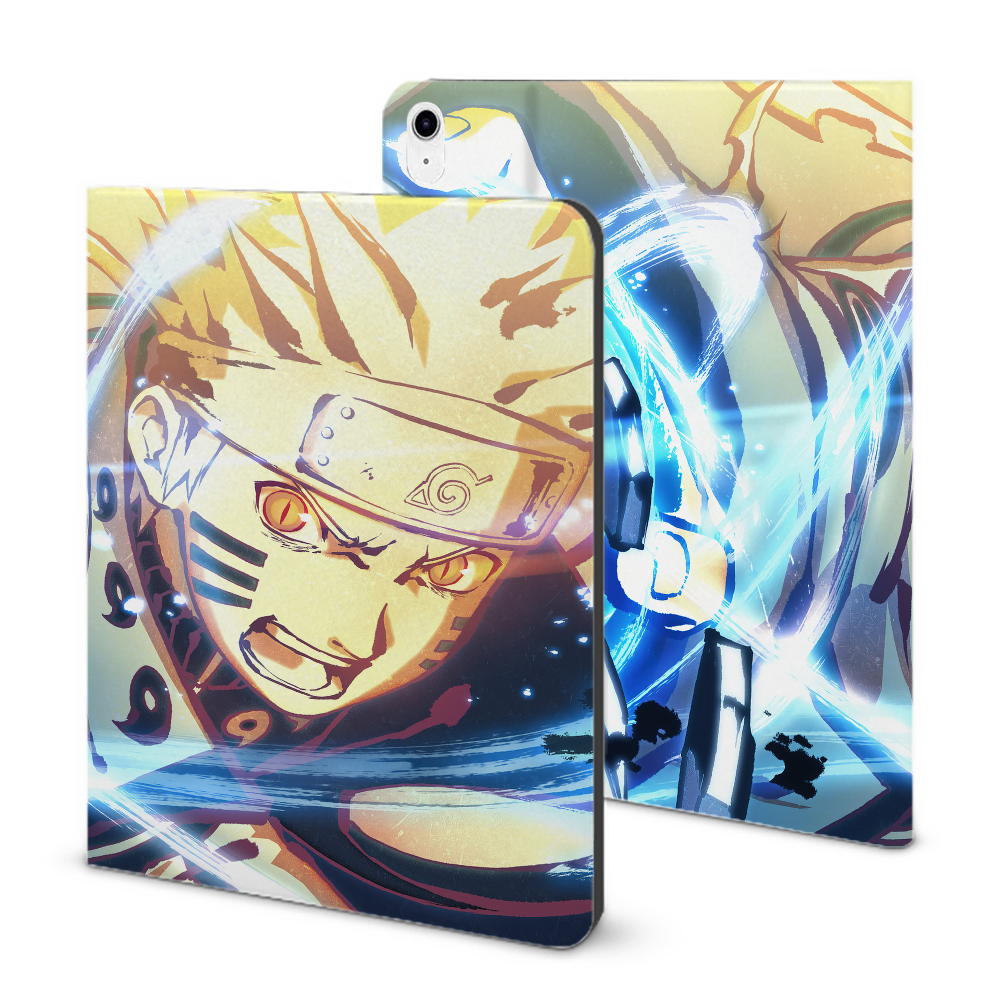 （画像用） NARUTO -ナルト- NARUTO -ナルト- 疾風伝 IPad ケース ブック型 PUレザー TPU 耐衝撃 軽量 薄型 ペン収納なし 全面保護 IPad 各モデル対応